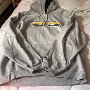NHL Gray Hoodie with Yellow Accent Logo Vintage Nice Large